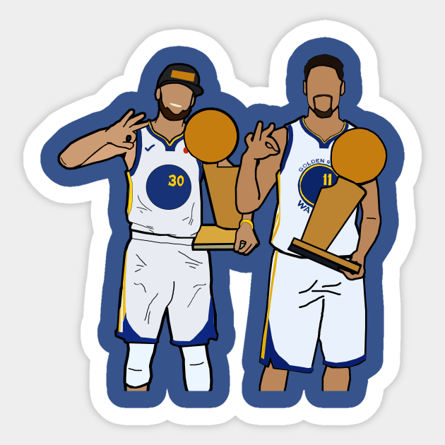 Steph Curry and Klay Thompson 'Splash Brothers' get a 3peat - NBA Golden State Warriors Sticker by xavierjfong